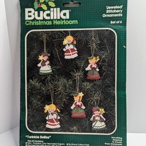 Bucilla Twinkle Belles Makes Six Christmas Jeweled Ornaments 48995